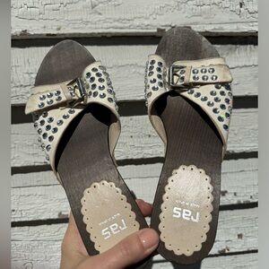 Ras- Made in Spain Crystal Slide Sandal Sz 40/ 10